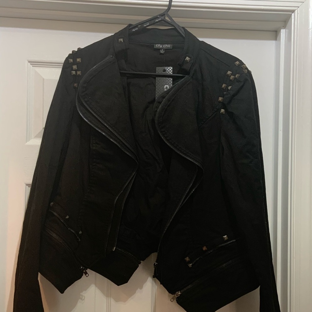 Twill Jacket with Pewter hardware